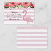 Mooie roze flamingo dank je kaarten notitiekaartje (Voorkant / Achterkant)