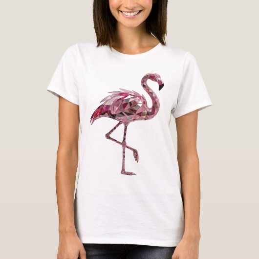 Mooie Roze FLAMINGO Design T-shirt (Voorkant)