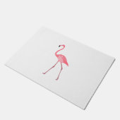 Mooie roze flamingo deurmat (Schuin)
