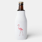 Mooie roze flamingo flesjeskoeler (Fles Voorkant)