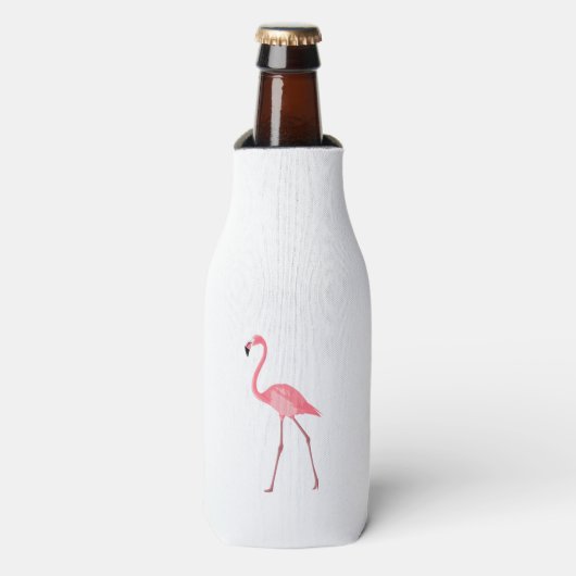 Mooie roze flamingo flesjeskoeler (Fles Voorkant)