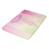 Mooie Roze Flamingo Ombre Gestreepte Badmat (Gekanteld)