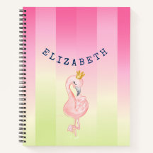 Mooie Roze Flamingo Ombre Gestreepte