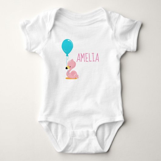 Mooie Roze Flamingo Romper (Voorkant)