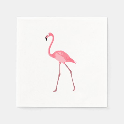 Mooie roze flamingo servet (Voorkant)