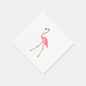 Mooie roze flamingo servet (Hoek)