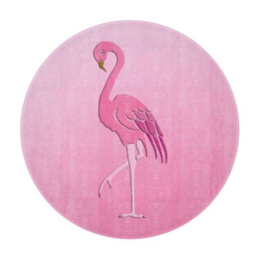 Mooie roze flamingo snijplank (Voorkant)