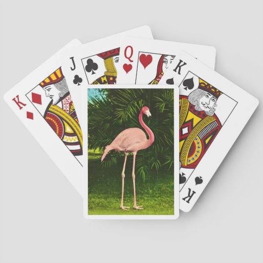 Mooie roze flamingo speelkaarten (Achterkant)