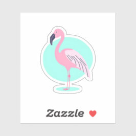Mooie Roze Flamingo Sticker