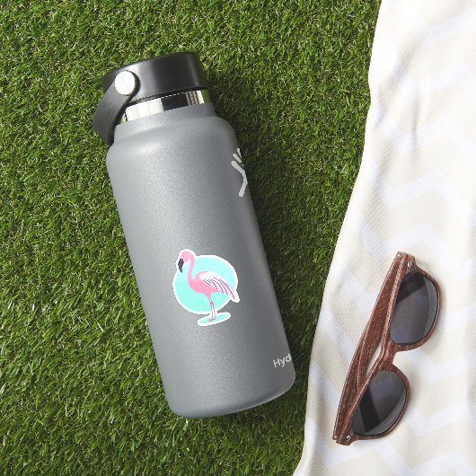 Mooie Roze Flamingo Sticker (HydroFlask Insitu)