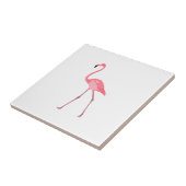 Mooie roze flamingo tegeltje (Zijkant)