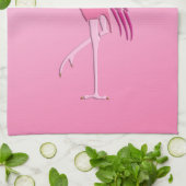 Mooie roze flamingo theedoek (Gevouwen)