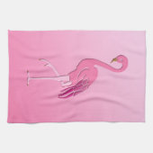 Mooie roze flamingo theedoek (Horizontaal)