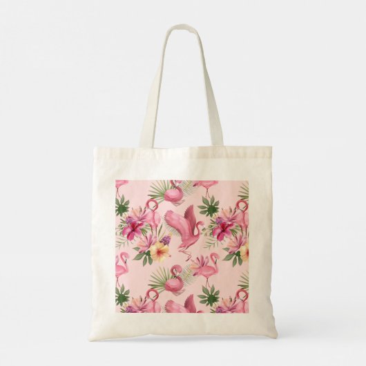 Mooie roze flamingo tote bag (Achterkant)