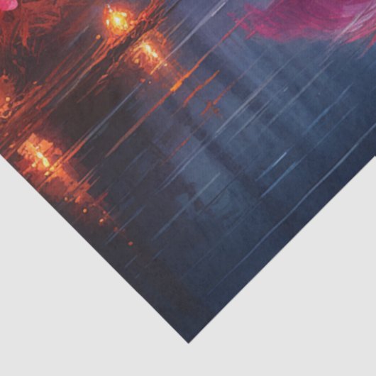 Mooie roze flamingo vogel decoupage tissuepapier (Detail)