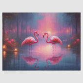 Mooie roze flamingo vogel decoupage tissuepapier (Voorkant)