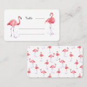 Mooie roze Flamingo Waterverf Place Card Plaatskaartje (Voorkant / Achterkant)