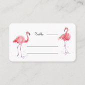 Mooie roze Flamingo Waterverf Place Card Plaatskaartje (Voorkant)