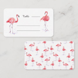 Mooie roze Flamingo Waterverf Place Card Plaatskaartje