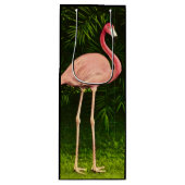 Mooie roze flamingo wijn cadeautas (Voorkant)