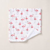 Mooie roze flamingo's en tropische bladeren bad handdoek (Wasdoekje)