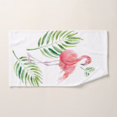 Mooie roze flamingo's en tropische bladeren bad handdoek (Handdoek)