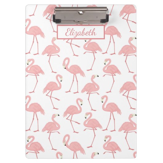 Mooie Roze Flamingo's Klembord (Voorkant)