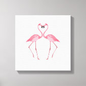Mooie roze flamingos Love Canvas Afdruk (Voorkant)