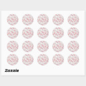 Mooie Roze Flamingo's Modern Ronde Sticker (Vel)