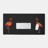Mooie Roze Flamingo's & Monogram Bureaumat (Keyboard & Muis)