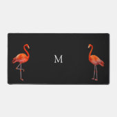 Mooie Roze Flamingo's & Monogram Bureaumat (Voorkant)