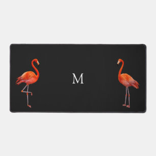 Mooie Roze Flamingo's & Monogram Bureaumat