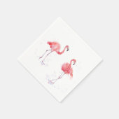 Mooie roze flamingos servet (Hoek)
