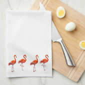 Mooie Roze Flamingo's Theedoek (Quarter Fold)