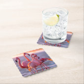 Mooie roze flamingo's tropisch kartonnen onderzetters (Insitu)