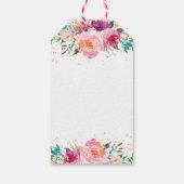 Mooie roze Floral Girl Eerste Heilige Communie Cadeaulabel (Achterkant)