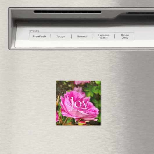 Mooie roze Floral Joy Magneet (Insitu (Vaatwasser))