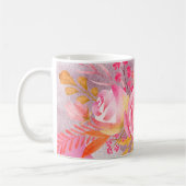 Mooie roze Floral Koffiemok (Links)