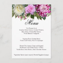 Mooie roze Floral - Menu