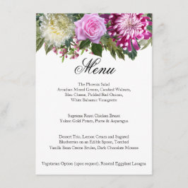 Mooie roze Floral - Menu