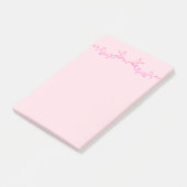 Mooie roze Floral Post-it® Notes (Schuin)