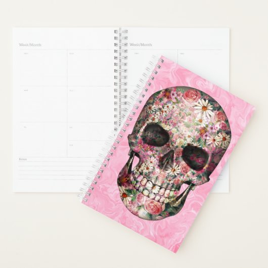 Mooie roze Floral schedel Planner (Display)