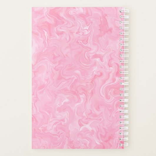 Mooie roze Floral schedel Planner (Achterkant)