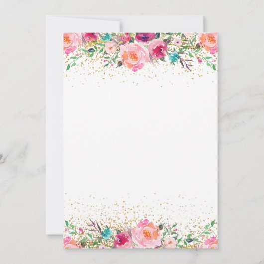 Mooie roze Floral Sweet Sixteen 16 verjaardag Kaart (Achterkant)