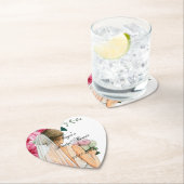 Mooie roze floral vrijgezellenfeest kartonnen onderzetters (Insitu)