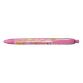 Mooie roze Floral Zwarte Inkt Pen (Achterkant)