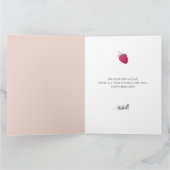 Mooie Roze Frambozen Aquarel Illustratie Kaart (Binnen)