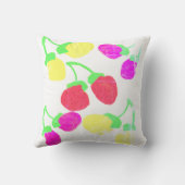 Mooie Roze Gele Bessen Worp Kussen Cushion (Achterkant)