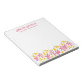 Mooie Roze & Gele Wildebloem Persoonlijk Notitieblok (Schuin)