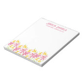 Mooie Roze & Gele Wildebloem Persoonlijk Notitieblok (Linkerzijde)
